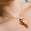Bride's gold flower necklace